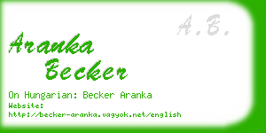 aranka becker business card